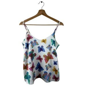 SHOW ME YOUR MUMU spotlight tank in rainbow butterflies